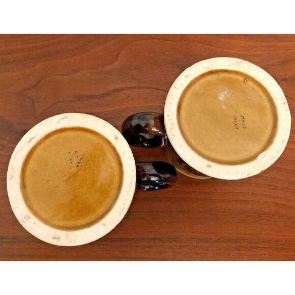 Steins Vintage Japan Victorian Carriage Stagecoach Scene Mugs Relco Set of 2 - Picture 8 of 11